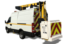Van Hire Dukinfield - White 3.5T Cherry Picker with 12.5M Reach - Van hire Dukinfield